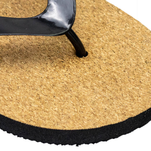 Cork Printed Thongs Close Up